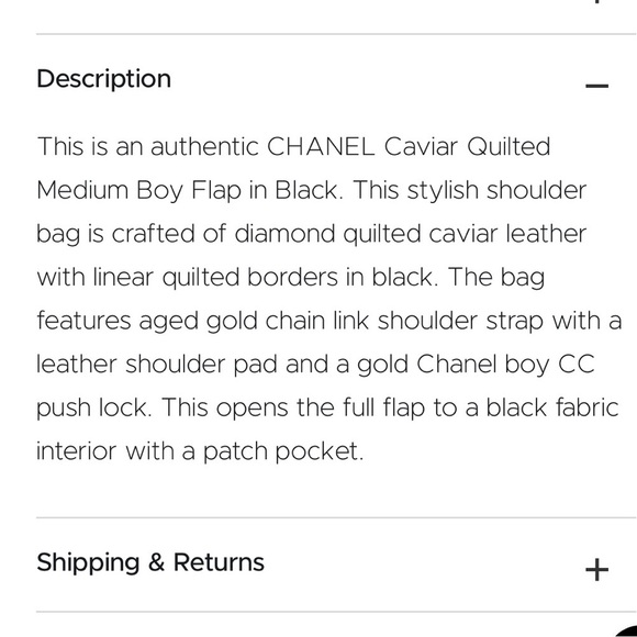 SOLD Chanel Caviar Boy Bag w/ Gold Hardware Flap Handbag - Picture 14 of 16